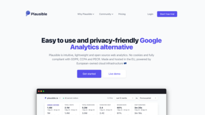 plausible.io website | Toolsuggest.com